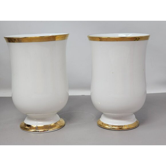 Set Of 4 Royal Victoria‎ Vintage White Fine ChiBone China Mugs Gold Trim Elegant - Picture 5 of 16